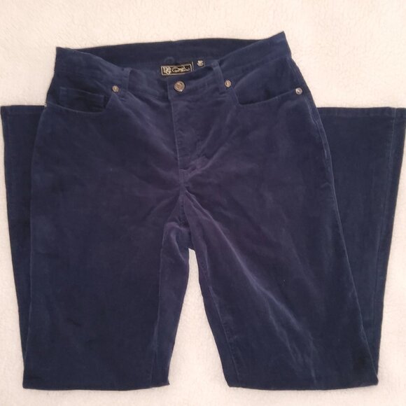 DG2 Diane Gilman Corduroy Pants Navy Blue Stretch 8P EUC - Picture 11 of 16